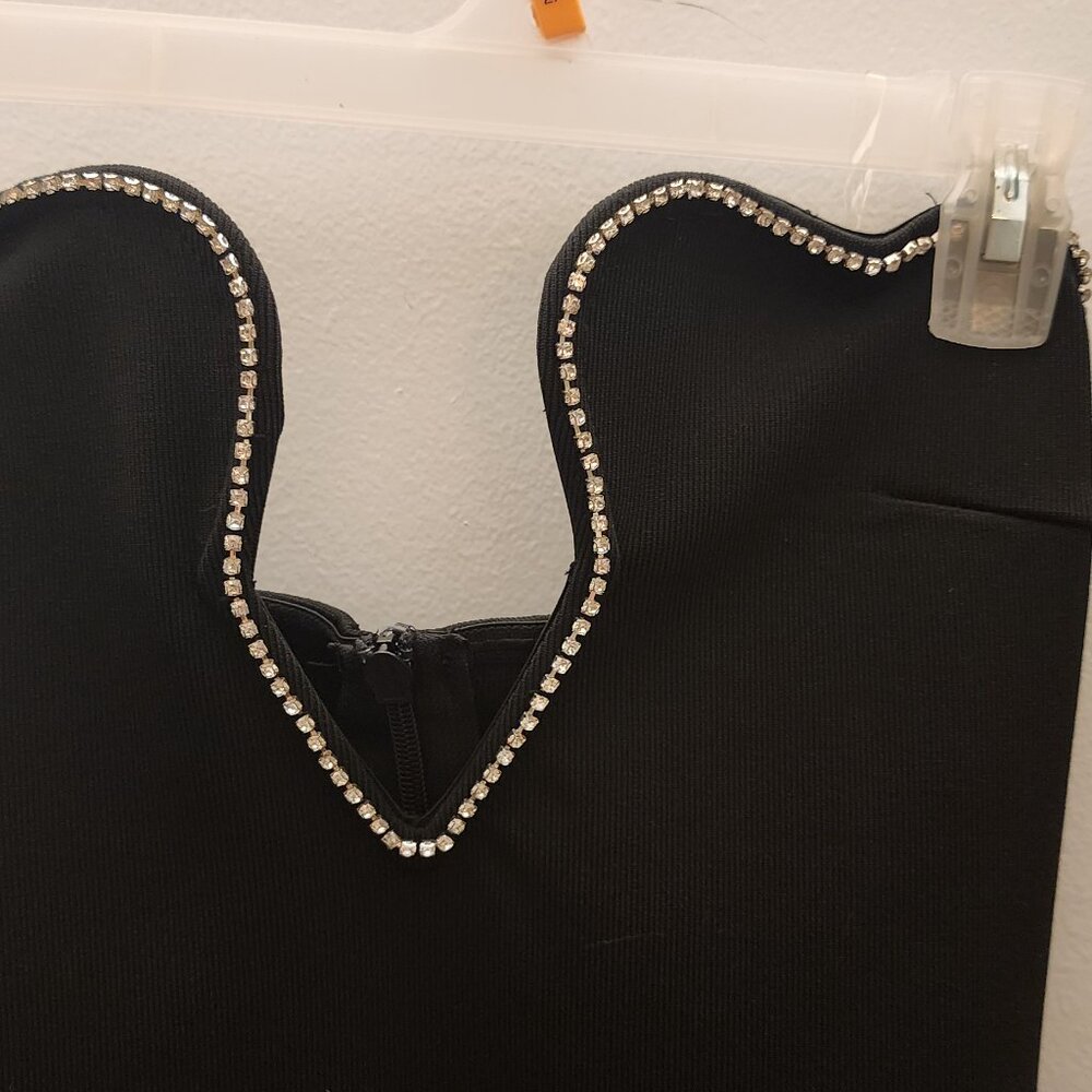 Sexy Strapless long black dress - Picture 6 of 9